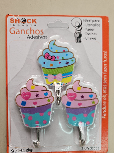 Gancho com 3 cupcake ba 30178
