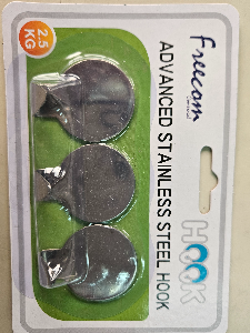 Gancho Inox Redondo c/3