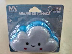 Abajour tomada led nuvem