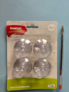 Ventosa c/ Gancho 4 cm  c/4